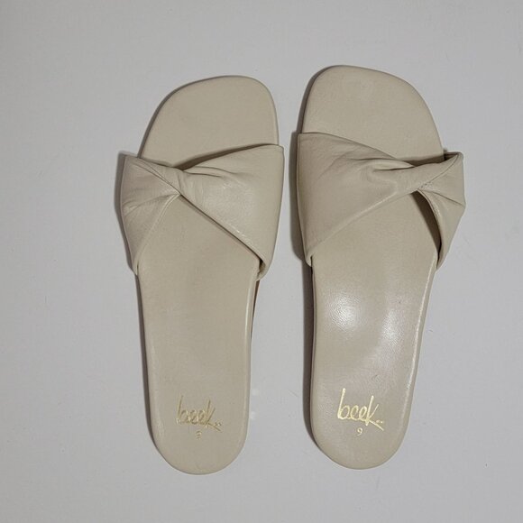 NEW Beek Whipbird Sandals Womens 9 Eggshell Chic Casual Comfort Designer Neutral - Picture 2 of 7